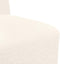 vidaXL - Fauteuil - 55 - cm - gekrulde - wolachtige - stof - crèmekleurig