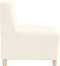 vidaXL - Fauteuil - 55 - cm - gekrulde - wolachtige - stof - crèmekleurig