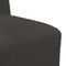 vidaXL - Fauteuil - 55 - cm - gekrulde - wolachtige - stof - donkergrijs