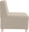 vidaXL - Fauteuil - 55 - cm - gekrulde - wolachtige - stof - lichtgrijs