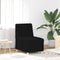 vidaXL - Fauteuil - 55 - cm - gekrulde - wolachtige - stof - zwart