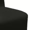 vidaXL - Fauteuil - 55 - cm - gekrulde - wolachtige - stof - zwart