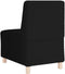 vidaXL - Fauteuil - 55 - cm - gekrulde - wolachtige - stof - zwart