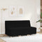 vidaXL - Fauteuil - 55 - cm - gekrulde - wolachtige - stof - zwart