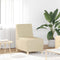vidaXL - Fauteuil - 55 - cm - stof - crèmekleurig