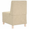 vidaXL - Fauteuil - 55 - cm - stof - crèmekleurig