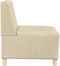 vidaXL - Fauteuil - 55 - cm - stof - crèmekleurig
