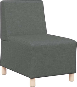 vidaXL - Fauteuil - 55 - cm - stof - donkergrijs