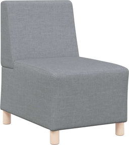 vidaXL - Fauteuil - 55 - cm - stof - lichtgrijs
