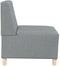 vidaXL - Fauteuil - 55 - cm - stof - lichtgrijs