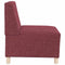 vidaXL - Fauteuil - 55 - cm - stof - wijnrood