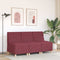 vidaXL - Fauteuil - 55 - cm - stof - wijnrood