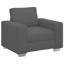 vidaXL - Fauteuil - 60 - cm - corduroy - stof - donkergrijs