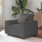 vidaXL - Fauteuil - 60 - cm - corduroy - stof - donkergrijs