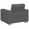 vidaXL - Fauteuil - 60 - cm - corduroy - stof - donkergrijs