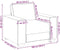 vidaXL - Fauteuil - 60 - cm - corduroy - stof - donkergrijs