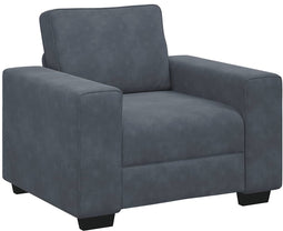 vidaXL - Fauteuil - 60 - cm - fluweel - donkergrijs