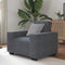 vidaXL - Fauteuil - 60 - cm - fluweel - donkergrijs