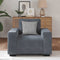 vidaXL - Fauteuil - 60 - cm - fluweel - donkergrijs