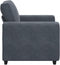 vidaXL - Fauteuil - 60 - cm - fluweel - donkergrijs