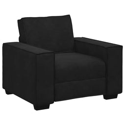 vidaXL - Fauteuil - 60 - cm - fluweel - zwart