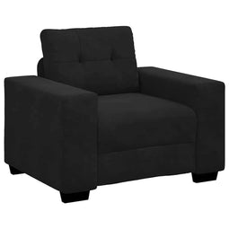 vidaXL - Fauteuil - 60 - cm - fluweel - zwart