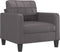 vidaXL Fauteuil 60 cm kunstleer grijs