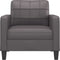 vidaXL Fauteuil 60 cm kunstleer grijs