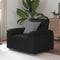 vidaXL - Fauteuil - 60 - cm - kunstleer - zwart