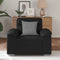 vidaXL - Fauteuil - 60 - cm - kunstleer - zwart
