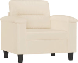 vidaXL - Fauteuil - 60 - cm - microvezelstof - beige