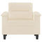 vidaXL - Fauteuil - 60 - cm - microvezelstof - beige