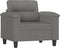 vidaXL - Fauteuil - 60 - cm - microvezelstof - donkergrijs