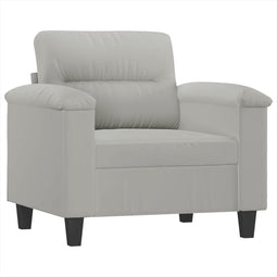 vidaXL - Fauteuil - 60 - cm - microvezelstof - lichtgrijs