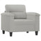 vidaXL - Fauteuil - 60 - cm - microvezelstof - lichtgrijs