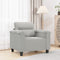 vidaXL - Fauteuil - 60 - cm - microvezelstof - lichtgrijs