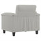 vidaXL - Fauteuil - 60 - cm - microvezelstof - lichtgrijs