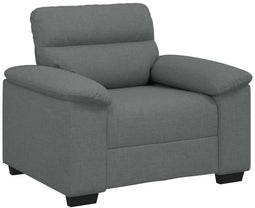vidaXL - Fauteuil - 60 - cm - stof - donkergrijs