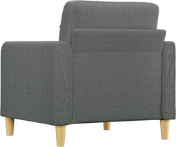 vidaXL Fauteuil 60 cm stof donkergrijs