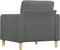 vidaXL Fauteuil 60 cm stof donkergrijs