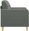 vidaXL Fauteuil 60 cm stof donkergrijs