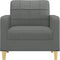 vidaXL Fauteuil 60 cm stof donkergrijs