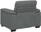 vidaXL - Fauteuil - 60 - cm - stof - donkergrijs