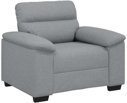vidaXL - Fauteuil - 60 - cm - stof - lichtgrijs