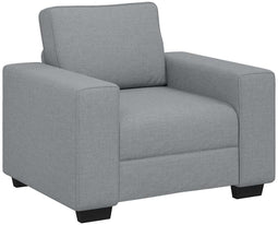 vidaXL - Fauteuil - 60 - cm - stof - lichtgrijs