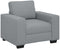vidaXL - Fauteuil - 60 - cm - stof - lichtgrijs