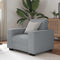 vidaXL - Fauteuil - 60 - cm - stof - lichtgrijs