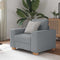 vidaXL - Fauteuil - 60 - cm - stof - lichtgrijs