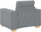 vidaXL - Fauteuil - 60 - cm - stof - lichtgrijs