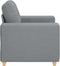 vidaXL - Fauteuil - 60 - cm - stof - lichtgrijs